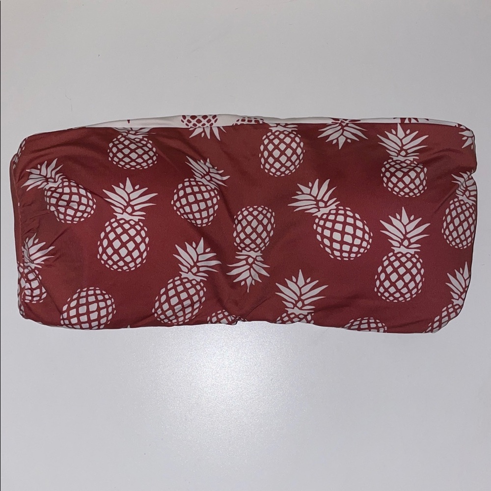 👙 Topik BIKINI TOP Reversible Rust Colour Ultra-soft Pineapple Print